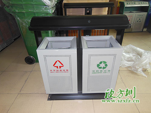 貴陽(yáng)物業(yè)戶外鋼板沖孔垃圾桶，客戶的二次選擇。