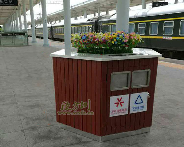 ?？诨疖囌菊九_(tái)花盆垃圾桶